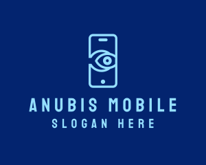 Mobile Phone Eye logo design