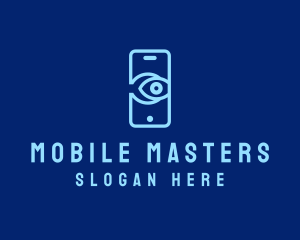 Mobile Phone Eye logo design