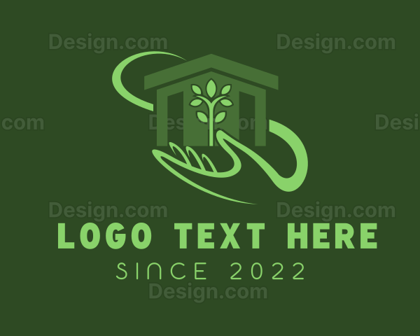 House Gardening Hand Logo