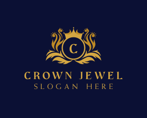 Gold Royalty Crown logo design