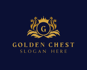 Gold Royalty Crown logo design