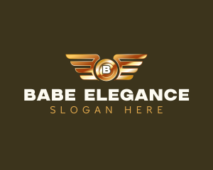 Elegant Wings Coin logo design