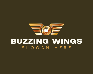 Elegant Wings Coin logo design