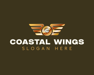 Elegant Wings Coin logo design