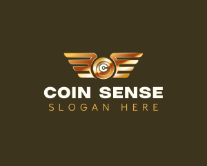 Elegant Wings Coin logo design