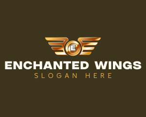 Elegant Wings Coin logo design