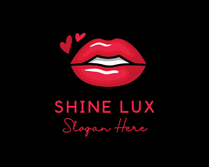 Red Sexy Lips Cosmetics logo design