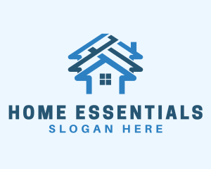 Blue Home Roofing logo design