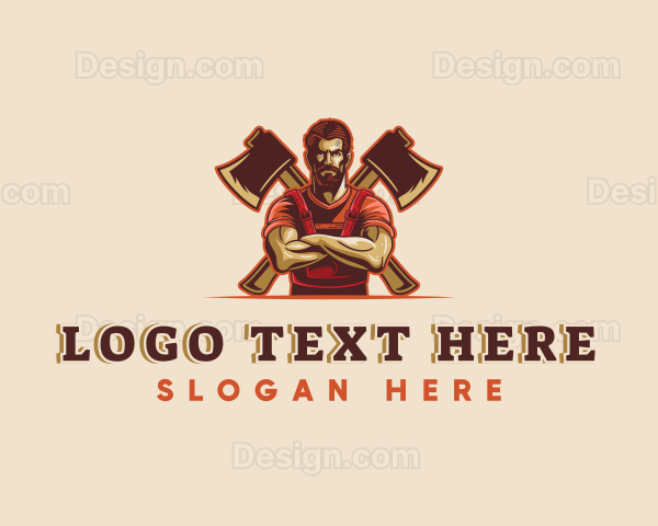 Tradesman Lumberjack Axe Logo