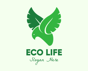 Green Eco Bird logo design