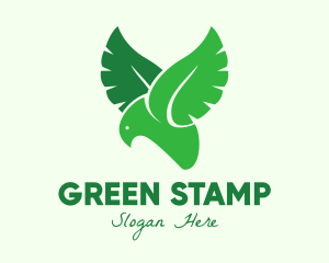 Green Eco Bird logo design