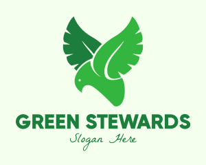 Green Eco Bird logo design