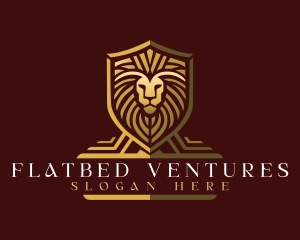 Lion Shield Crest logo design