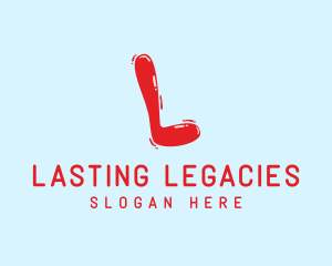 Liquid Beverage Letter L logo design