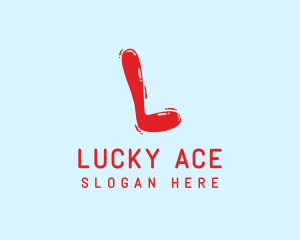 Liquid Beverage Letter L logo design