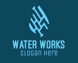 Water Droplet Plumbing  logo design