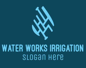 Water Droplet Plumbing  logo design