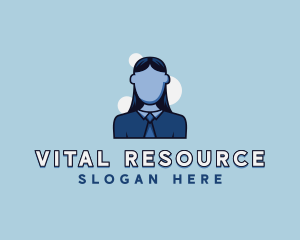 Female Human Resources logo design