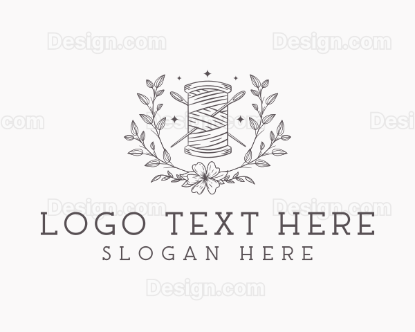 Floral Sewing Thread Logo