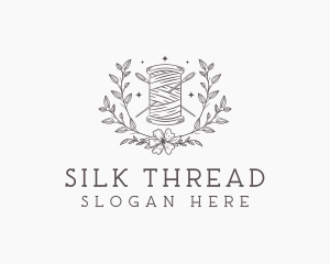 Floral Sewing Thread logo design