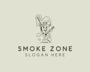 Smoking Bong Guitarist logo design