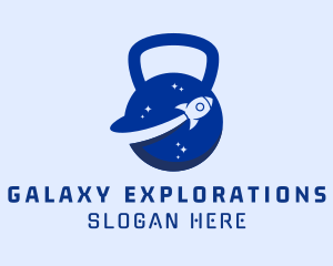 Space Galaxy Kettlebell logo design