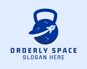 Space Galaxy Kettlebell logo design