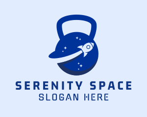 Space Galaxy Kettlebell logo design