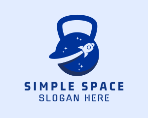 Space Galaxy Kettlebell logo design