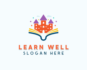 Castle Book Learning logo design