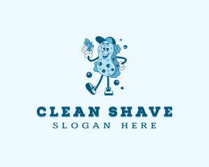 Sponge Wash Cleaning logo design