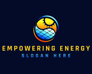 Solar Panel Energy Sun logo design