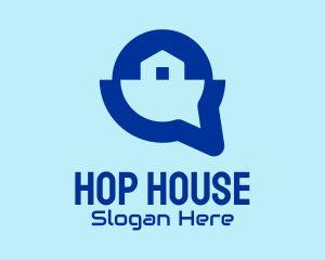 Blue House Listing App  logo design