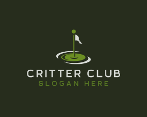 Golfing Golf Flag Sport logo design