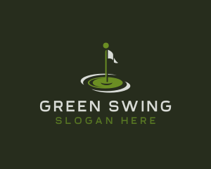 Golfing Golf Flag Sport logo