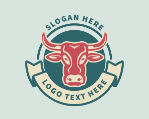 Meat - Cow Meat Dairy logo design