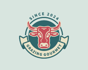 Cow Meat Steak  logo design