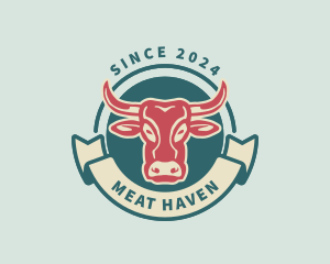 Cow Meat Steak  logo design