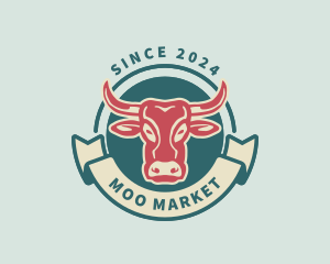 Cow Meat Steak  logo design