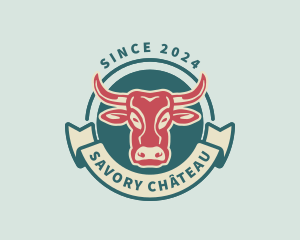 Cow Meat Steak  logo design