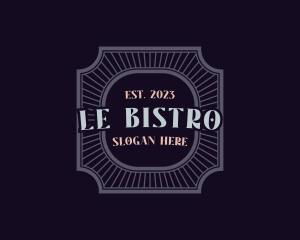 Bistro Style Badge logo design