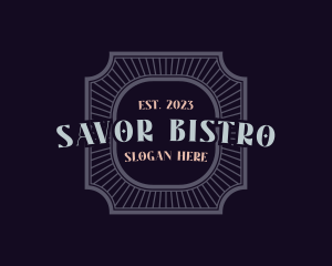 Bistro Style Badge logo design