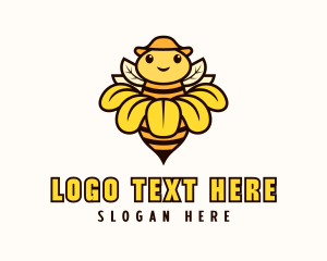 Flower Nectar Bee logo