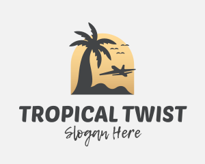 Tropical Beach Travel logo design