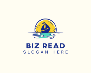 Sea Sailing Boat  logo design