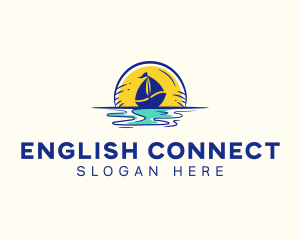 Sea Sailing Boat  logo design