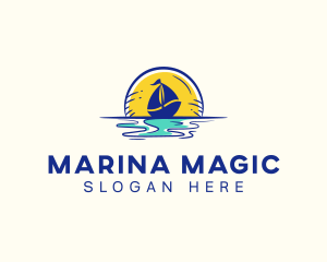 Sea Sailing Boat  logo