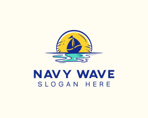 Sea Sailing Boat  logo