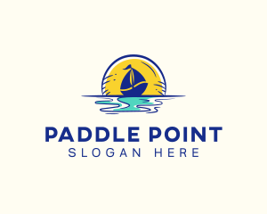 Sea Sailing Boat  logo design