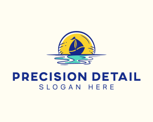 Sea Sailing Boat  logo design